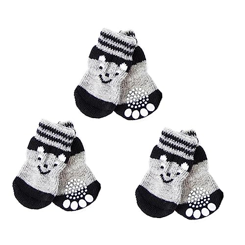 MERRYHAPY 3 Paare hundeschuh socken Pfotenschutz für Hundesocken Hundestiefel Paws pfotenschutz Schuhe für hundepfoten sockenschuhe rutschfeste Socken Strümpfe für Haustiere Socken für Hund von MERRYHAPY