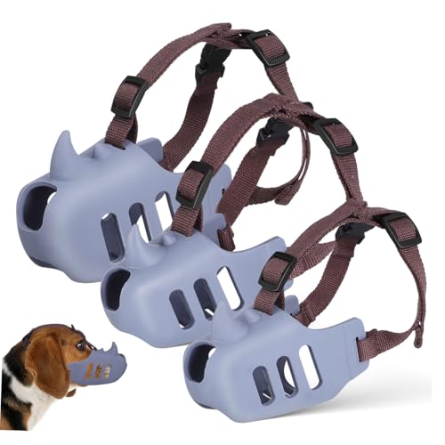 MERRYHAPY 3 STK Hundemaulkorb Kleine Maulkörbe Für Haustiere Stirnband Haarnadeln Kauspielzeug Für Hunde Corgi-maulkörbe Maulkörbe Für Bellgeräte Welpenmaulkörbe Wickeljute Grey Kieselgel von MERRYHAPY