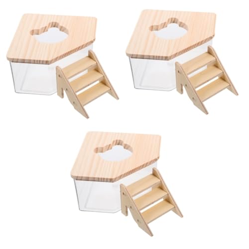 MERRYHAPY 3 Sätze Hamsterbad-sandkasten Sandbadbehälter Für Hamster Hamsterbadewanne Hamstersandbad Meerschweinchen Sandbad Fall Hamsterkäfig-zubehör Hamster-badewanne Transparent Pet，， von MERRYHAPY