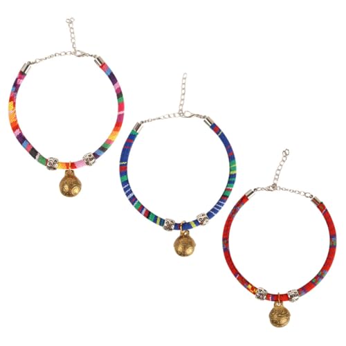 MERRYHAPY 3 Stück Haustier Glockenhalsband Haustierhalsband Mit Glöckchen Haustierkatze Glöckchenhalsband Katzenhalsbänder Sicherheitshalsbänder Für von MERRYHAPY