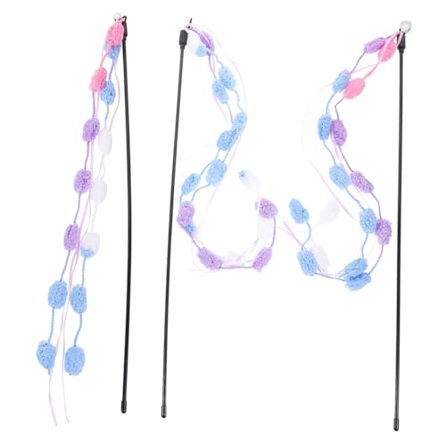 MERRYHAPY 3-teiliger Katzenangelstab Bunte Katzenspielzeug Angel Für Hauskatzen Interaktives Katzenspielgerät MERRYHAPY 3-teiliger Katzenangelstab Bunte Katzenspielzeug Angel Für Hauskatzen Interaktives Katzenspielgerät von MERRYHAPY