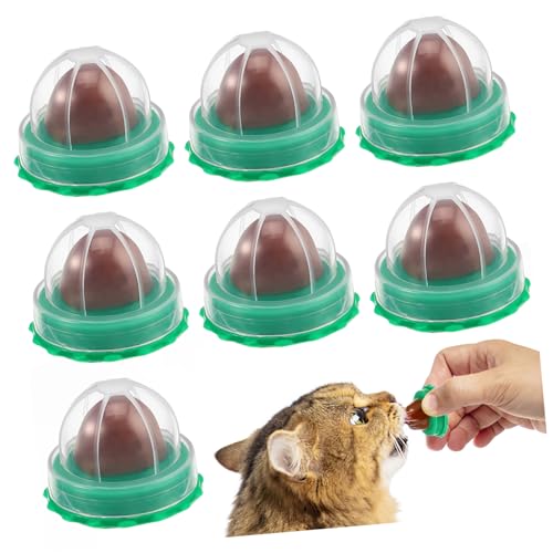 MERRYHAPY 30 STK Katze süßigkeiten lecken lecken spaß Kätzchen Katzenminze Bälle Katzenleckerball Katzenbälle Katzen saugnapf katzenurne Leckereien für Katzen Wand Katzenminze Green von MERRYHAPY