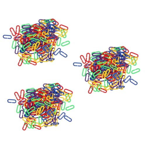 MERRYHAPY 300 STK C-klemmhaken Papageienkäfigspielzeug Verbindet Ringe Vogelspielzeug Für Kinder Papagei Kauglieder Papageien-Links Zubehör Für Vogelspielzeug Links Für Vögel Plastik von MERRYHAPY