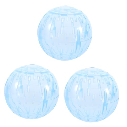 MERRYHAPY 3St Hamster-Gymnastikball Rennmaus Käfig Hamster-Jogging-Spielzeug Sachen Laufball für Hamster Transparenter Hamsterlaufball Hamster-Übungsbälle Igel laufende Bälle Abs Sky-Blue von MERRYHAPY