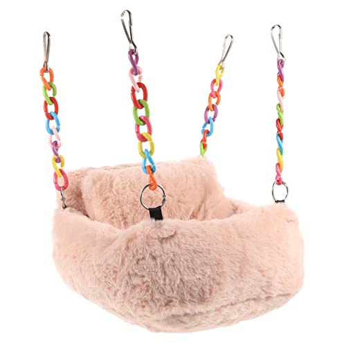 MERRYHAPY 3St Hamsternest hamsterbett Hamster Spielzeug Kleintier Schlafhöhle Kleintier zubehör Hamster Winterbett Zeltbett für Kleintiere Hängemattenbett Hängematte für Hamster Flanell Rosa von MERRYHAPY