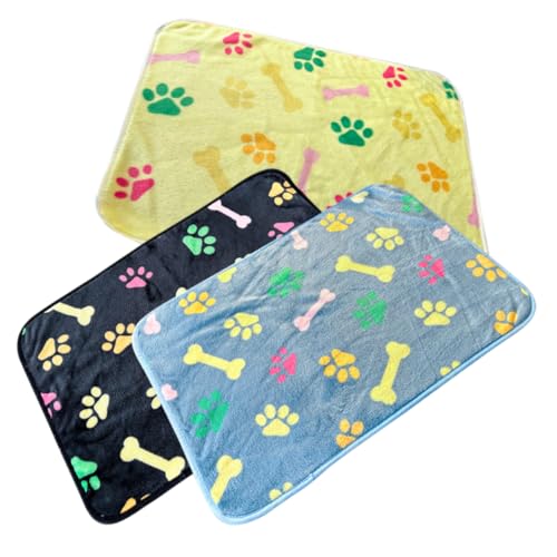 MERRYHAPY Hund Decke 3st Haustierdecke Kuscheldecke Warm Thermodecken Katzen Kuscheldecke Katzendecken Warmedecke Decken Für Katzenkäfige Hundewurfdecke Hundebettdecke Winterdecke Welpendecke Flanell von MERRYHAPY