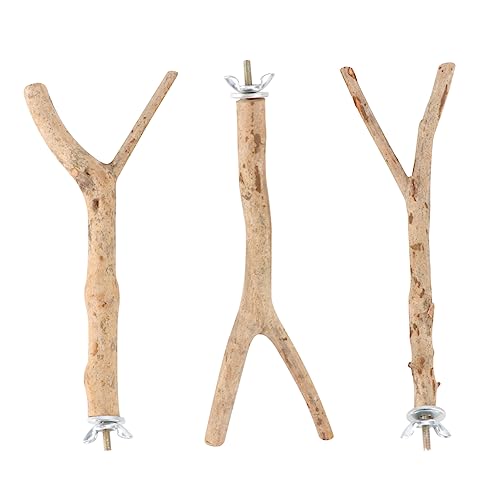 MERRYHAPY Papagei Spielzeug 3 stücke Holz Stick Spielzeug Papagei Liefert Feine Verarbeitung für Vögel Pole von MERRYHAPY