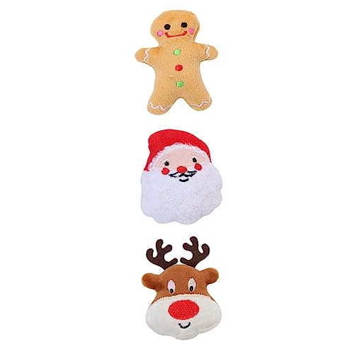 MERRYHAPY 3St Weihnachtsspielzeug für Haustiere Plüschspielzeug für Hunde Kauspielzeug Weihnachtshundespielzeug Weihnachtskatzenspielzeug Plüschtiere für Hunde Plüschtier mit Katzenminze von MERRYHAPY