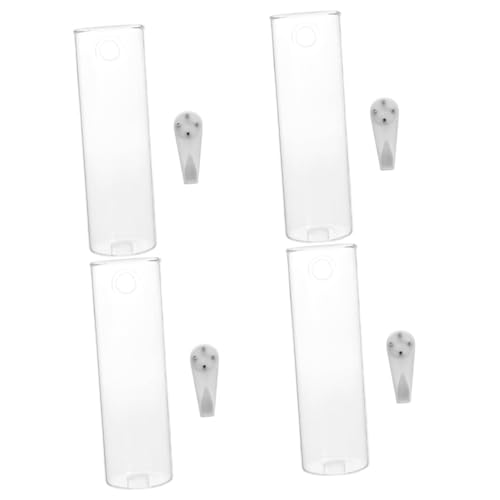 MERRYHAPY 4 Sets Hydrokultur Wandvasen Zum Aufhängen Pflanzgefäße Wand Pflanzgefäß Zimmerpflanzentöpfe Hängende Wandpflanzen Hängevasen Sukkulenten Hängetöpfe Terrarium von MERRYHAPY