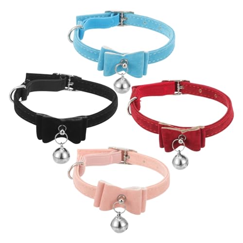 MERRYHAPY Hundehalsband- und Geschirr-Set verstellbares Haustierhalsband Glocke für Hunde und Katzen Welpen- und Kätzchenhalsbänder von MERRYHAPY