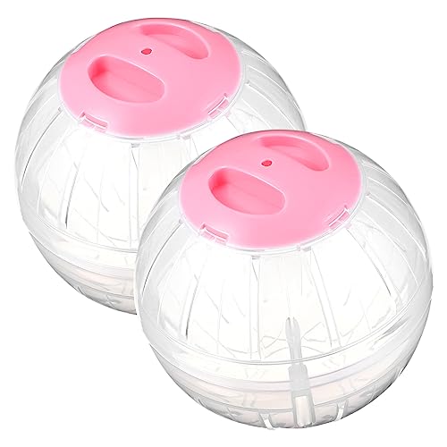 MERRYHAPY 4 Stück Hamster Sportball Hamsterversteck kleine Tiere Gymnastikball Rennmaus Rad Hamster Spielzeug hamsterspielzeug Kleintiertrainer Übungsbälle für Haustieraktivitäten Plastik von MERRYHAPY