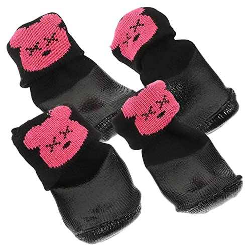 MERRYHAPY 4 Stück Haustier-Baumwollschuhe Schuhe Für Hunde Bequeme Welpenschuhe Haustierschutzschuhe Hundehausschuhe Winterliche Hundestiefel Hund Sandalen Umweltfreundlicher Gummi Weiß von MERRYHAPY