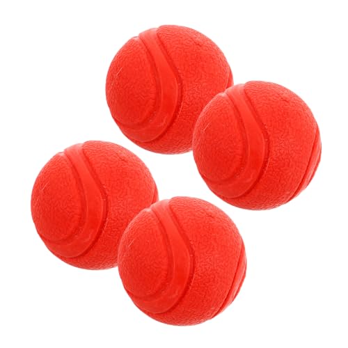 MERRYHAPY 4 Stück Haustier Spielzeugball Welpenspielzeug Katzenball Spielzeug Kauspielzeug Für Kleine Hunde Tiere Spielzeug Kleines Hundespielzeug Hundebälle Haustierspielball von MERRYHAPY