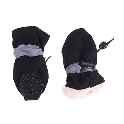 MERRYHAPY 4 Stück Flauschige Hundestiefel Wintersocken warme Socken Pfote Turnschuhe Hundeschuhe Schuhe für Hunde Haustier Hund Sportschuhe Schuhe mit weichen Sohlen Regenstiefel Schutz von MERRYHAPY