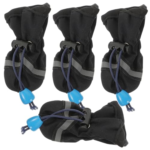 MERRYHAPY 4 Stück wasserdichte Fußabdeckung Für Haustiere Hundeschuhe Hundestiefel Hundeschuhe Schneestiefel rutschfeste Haustierstiefel Haustier Regenschuhe Haustier Schneeschuhe von MERRYHAPY