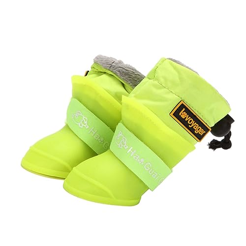 MERRYHAPY Omnidirektionale wasserdichte Hundeschuhe 4er-Pack Regenstiefel für Haustiere rutschfest und robust für regnerische Tage von MERRYHAPY