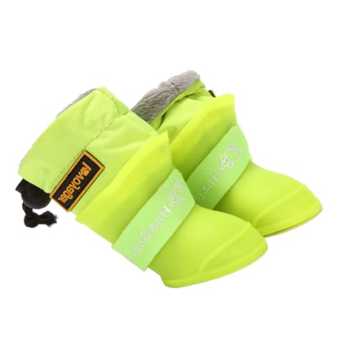 MERRYHAPY 4 Stück wasserdichte Regenstiefel für Haustiere Regenschuhe für Hunde Wanderschuhe für Haustiere Pfote hundeschuhe pet Supplies Haustier Stiefel wasserdichter Stiefel Kieselgel von MERRYHAPY