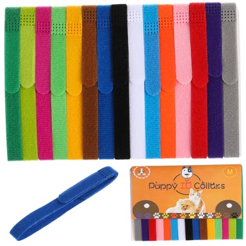 MERRYHAPY 45 STK Kätzchen-ID- Breeds pet Supplies Kitten Pups xs Welpenhalsband Welpen werfen Hund Haustiere Welpen-ID-Bands zur Erkennung von Welpen Colorful von MERRYHAPY