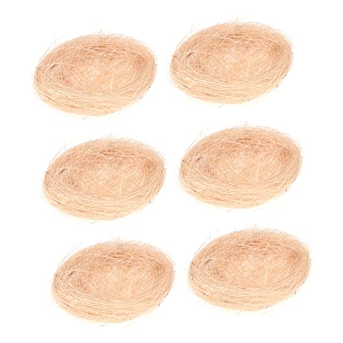 MERRYHAPY 6pcs Spatzennest Osterküken Vogelnest Ostereiersuche Vögel Eiernest Hochzeit Tischdeko Hühnernest Ornament Vögel Ruheplatz Osterparty Kaltgerichte Modell von MERRYHAPY