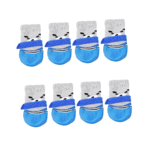 MERRYHAPY 8 STK Hundesocken Hundepfotenschutz Welpensocken Socken für Katzen Welpenschuhe für kleine Hunde Socken für Hunde Haustierzubehör Haustiersocken Baumwollsocken für Haustiere Blue von MERRYHAPY