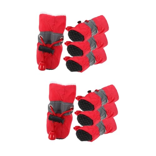 MERRYHAPY 8 Stück rutschfeste Haustierschuhe Für Haustiere Praktische Hundestiefel Mit Kordelzug Haustierschuhe Für Regen – rutschfeste Hundestiefel Mit Kordelzug Hundeschuhe Schützende von MERRYHAPY