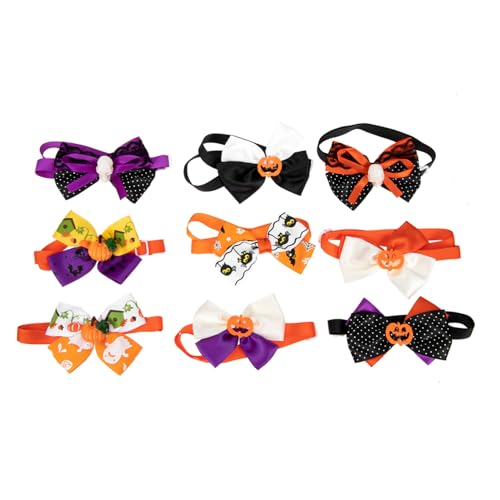 MERRYHAPY 9st Haustier Fliege Glockenhalsbänder Für Katzen Dekoratives Welpenhalsband Pet Dress up Krawatten Mehrfarbige Welpenhalsbänder Katzenhalsbänder Urlaub Haustierhalsband Filztuch von MERRYHAPY