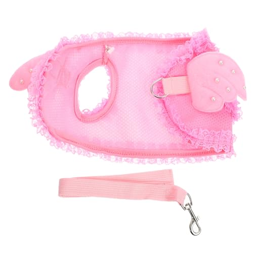 MERRYHAPY Brustgurt für Haustiere gurtstopper gurtschoner brusttapes hundegeschir gurtschutz Trageschlaufe für Haustiere Katzenhalsband Welpengeschirr Haustier Geschirr Katzengeschirr Rosa von MERRYHAPY