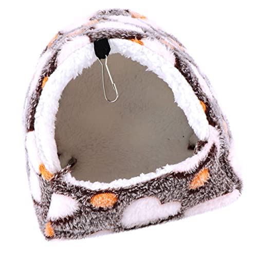 MERRYHAPY Hängematte Für Hamster Tierkäfig Kaninchen Warmes Gemütliches Hängende Winterhängematte Winterhaus Für Haustiere Schlafsack Aus Baumwolle Igel Zubehör Flanell Baumwolle von MERRYHAPY