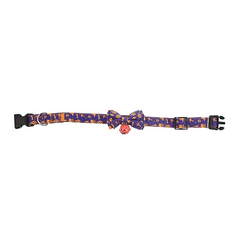 MERRYHAPY Haustierhalsband für Halloween Katzenhalsband mit Fliege Kürbis-Design leichtes Festival-Haustierhalsband Kätzchen-Accessoire von MERRYHAPY