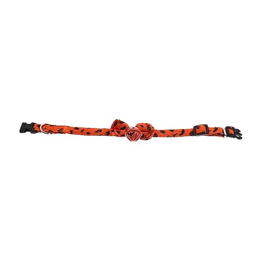 MERRYHAPY Halloween-Kragen Kleines Hundehalsband Haustierhalsband Für Halloween Dekoratives Katzenhalsband Sicherheitshalsbänder Für Kätzchen Festival-welpenhalsbänder Orange Polyester von MERRYHAPY