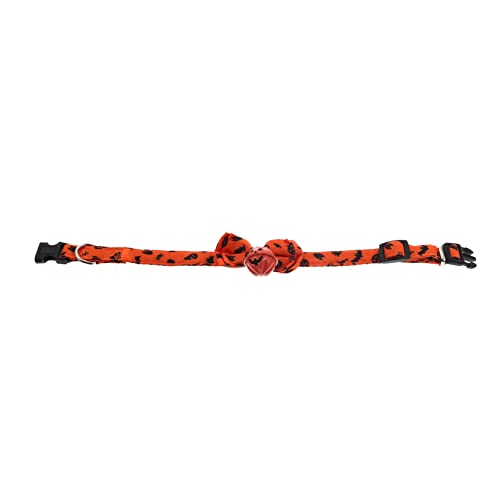 MERRYHAPY Halloween-Kragen Kleines Welpenhalsband Festival-welpenhalsband Halsschmuck Für Haustiere Feiertags-Jack-o-Lantern-Kragen Kleine Hundehalsbänder Kürbis-dekor Polyester Orange von MERRYHAPY