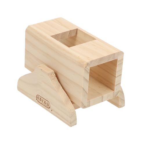 MERRYHAPY Hamster-Spielzeug Hamster Wippe Spielzeug Kleintierkauen Beißspielzeug Kleines Tierhüttenversteck Lustiges Hamster-übungsspielzeug Röhrenspielzeug Hamster Rastplatz Holz von MERRYHAPY