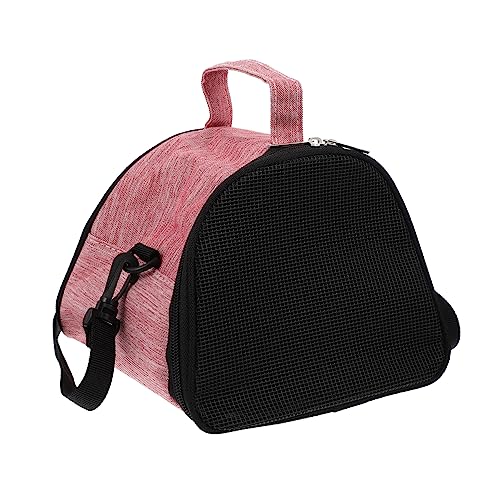 MERRYHAPY Hamster aus Tasche Rattenträger tragbarer Papageienkäfig Verstellbarer Schultergurt Verstellbare Schultergurte Reisetaschen Reisezubehör Hamster-Outdoor-Träger Haustierzubehör Rosa von MERRYHAPY