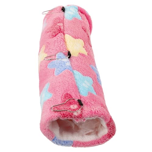 MERRYHAPY Hamster-tunnelnest Spielzeug Hängetunnel Für Hamster Frettchen Hängematte Hamster Verbirgt Sich Hamsterversteck Hamster-verstecktunnel Meerschweinchen Bett Igel Liefert Plüsch Rosa von MERRYHAPY