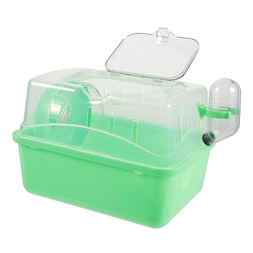 MERRYHAPY Hamsterkäfig meerschweinchen käfig hamsterhaus nagerhaus Hamster cage nager käfig Hamsterburg tragbarer Käfig Plattformkäfig für Ratten Kleiner Haustierkäfig Plastik Light Green von MERRYHAPY