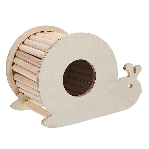 MERRYHAPY Hamster Unterschlupf aus Holz Nest Haustier Holz Übung Spielzeug Haustier Versteck Burg Haustierbedarf Bemalbares Hamsterhaus von MERRYHAPY