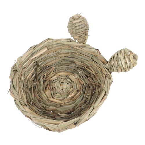 MERRYHAPY Hasenstall Aus Stroh Haustier Hamster Spielzeug Aus Stroh Geflochtenes Nest Rattennest Kaninchennest Handgefertigtes Nest Kleines Tiernest Frettchen-Nest Chinchilla-Nest von MERRYHAPY