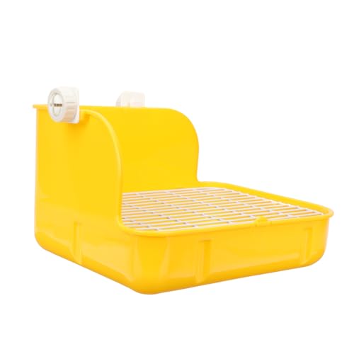 MERRYHAPY Hasentopf aus Plastik Hamster klo kaninchentoilette hasenzubehör Hasen klo Kaninchen-Eckklo Praktisches Häschen-Töpfchen praktisches Kaninchentöpfchen Etagenhäschen Toilette Yellow von MERRYHAPY