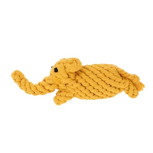 MERRYHAPY Haustier Spielzeug Tiere Spielzeug Chimmy Plüsch Plüschtiere Hundespielzeug unverwüstlich mundhygiene knete Spielzeug Dog Toy Backenzahn Spielzeug Kauspielzeug Baumwollseil Yellow von MERRYHAPY