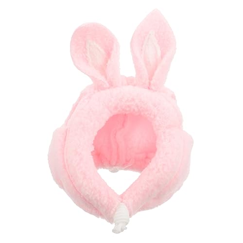 MERRYHAPY Haustierhutdekoration Hamster-Kopfbedeckung-Foto-Requisite Hasenförmiger Hamsterhut Kleiner Haustierhut Hut Für Kleine Haustiere Kleine Haustiere Schöne Mütze Mini Polarfleece Rosa von MERRYHAPY