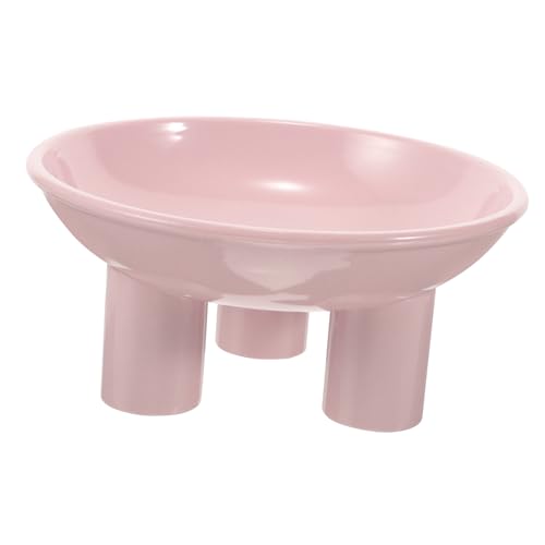 MERRYHAPY Haustiernapf pet Water Bowl pet Bowl Hochständer Katzenfutternapf Katzen-Schüssel hundefutter behälter Hundenapf erhöhte futternäpfe für Katzen kompakter Katzennapf Plastik Rosa von MERRYHAPY