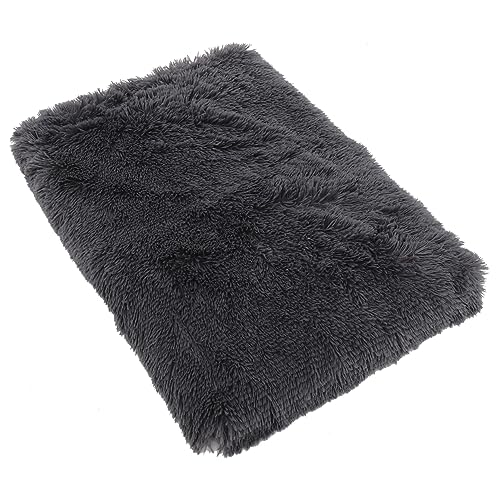 MERRYHAPY Haustierstreu katzenbett pet Bed hundebetten katzenpolster Katzen deckchen Flauschiges hundebett Welpenmatte Plüsch Hundematte Katze schlafkissen Heimtierbett Flanell Dark Grey von MERRYHAPY