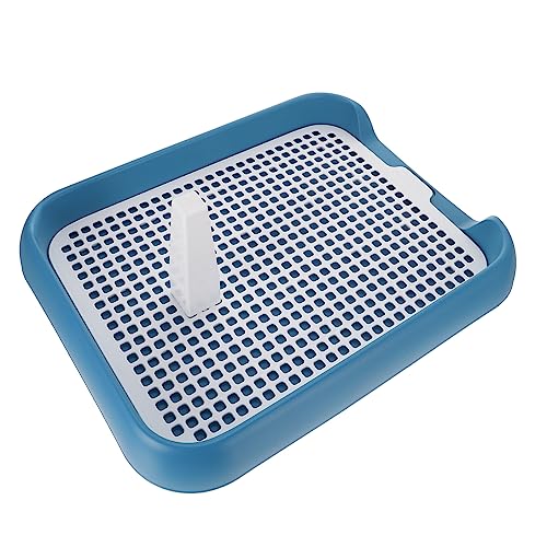 MERRYHAPY Haustiertoilette Hundestreu Töpfchentraining Für Welpen Extra Große Hundehütte Hündchen Töpfchen Tablett Trainingsunterlage Für Hunde Hundeunterlagen Welpen Tablett Blue Pp von MERRYHAPY