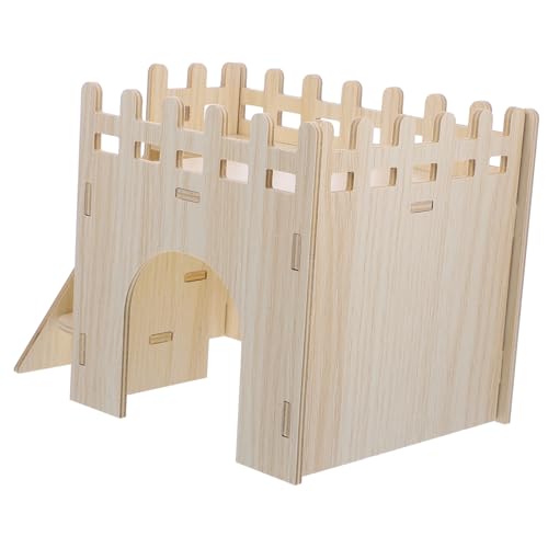 MERRYHAPY Holzhaus Für Hamster Und Meerschweinchen Mit Leiter Gemütliches Versteck Für Kleintiere Robustes Und Dekoratives Hamsterheim Ideal Für Und Schlafen 1 Set von MERRYHAPY