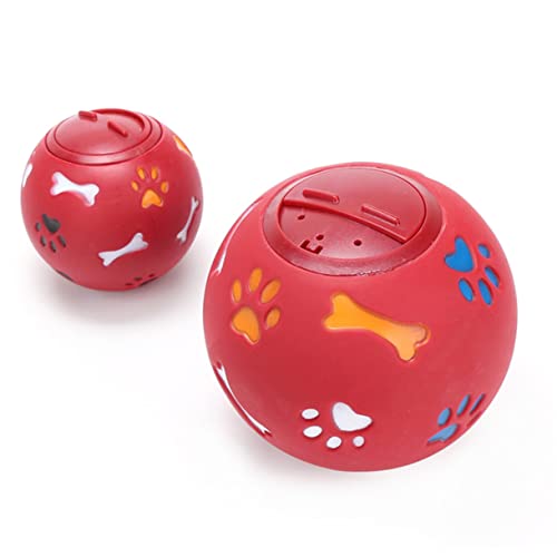 MERRYHAPY Hund Leckt Futter Spielzeug Kleine Leckerbissen Für Hunde Welpenleckerlis Für Kleine Haustier-intelligenzspielzeug Tiere Hundespielzeugbälle Haustier Undichtes Futterspielzeug Rot von MERRYHAPY