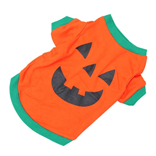 MERRYHAPY Hundehalloween-hemdhaustier Halloween-Katzen-hundeweste Haustier Lustige Apperal Orange Kürbisse Kleidung Zum Anziehen Für Haustiere Welpe Tierhemd Katzen Und Hunde Einstellen von MERRYHAPY