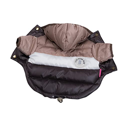 MERRYHAPY Hundeweste Aus Wärmespeicherndem Material Winter Hundebekleidung Für Kleine Hunde Gemütliches Outfit Für Welpen Braune Jacke Größe 10 Ideal Für Kalte Tage von MERRYHAPY