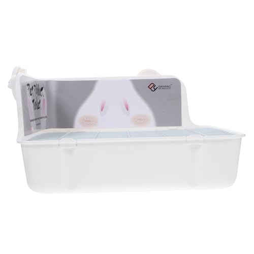 MERRYHAPY Kasten Hundetoilette drinnen Hamster klo kaninchentoilette Hamstertoilette kaninchenklo Hasen klo Anti-Fall-Häschen-Töpfchen Katzentoilette Kaninchen-Trainingstöpfchen Plastik Weiß von MERRYHAPY