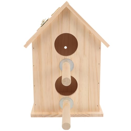 MERRYHAPY Kasten Vogelterrarium Zwerghamsterkäfig Garten Vogelhaus Zubehör für die Vogelzucht schlafendes Nest Vogelzuchtbox Vogelbrutschränke Vogelhaus aus Holz Vogelzubehör hölzern von MERRYHAPY