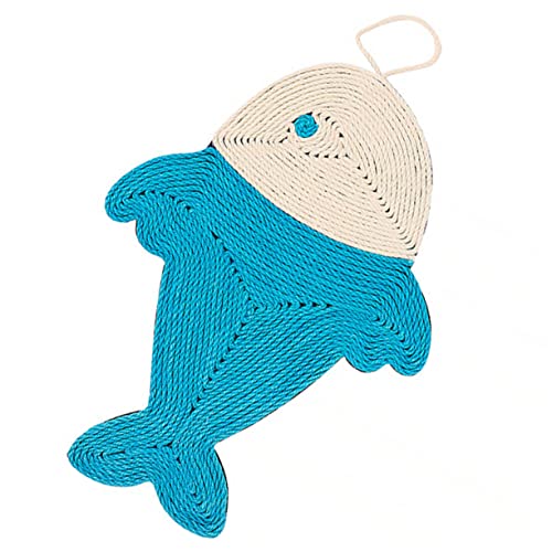 MERRYHAPY Natürliche Sisal Katze Scratcher Matte Fisch Form Pet Scratching Pad Sparen Möbel Teppiche Glücklich Kätzchen Teppich von MERRYHAPY